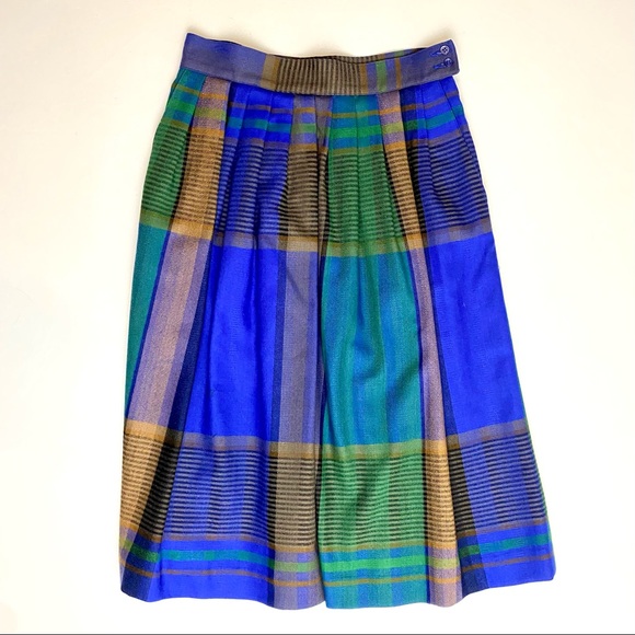 Liz Claiborne NWOT Vintage A-Line Skirt Purple Plaid Sz. 12 Petite HAS POCKETS! - Picture 8 of 10